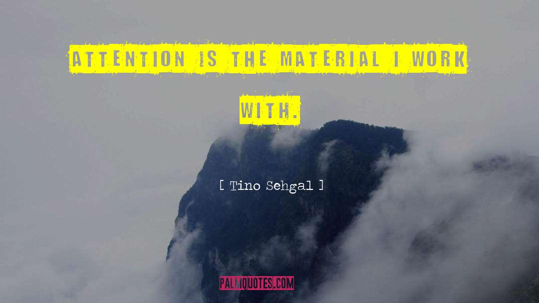 Tino Sehgal Quotes: Attention is the material I