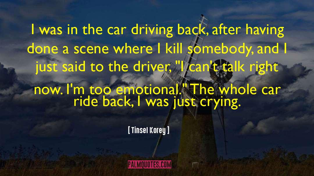 Tinsel Korey Quotes: I was in the car