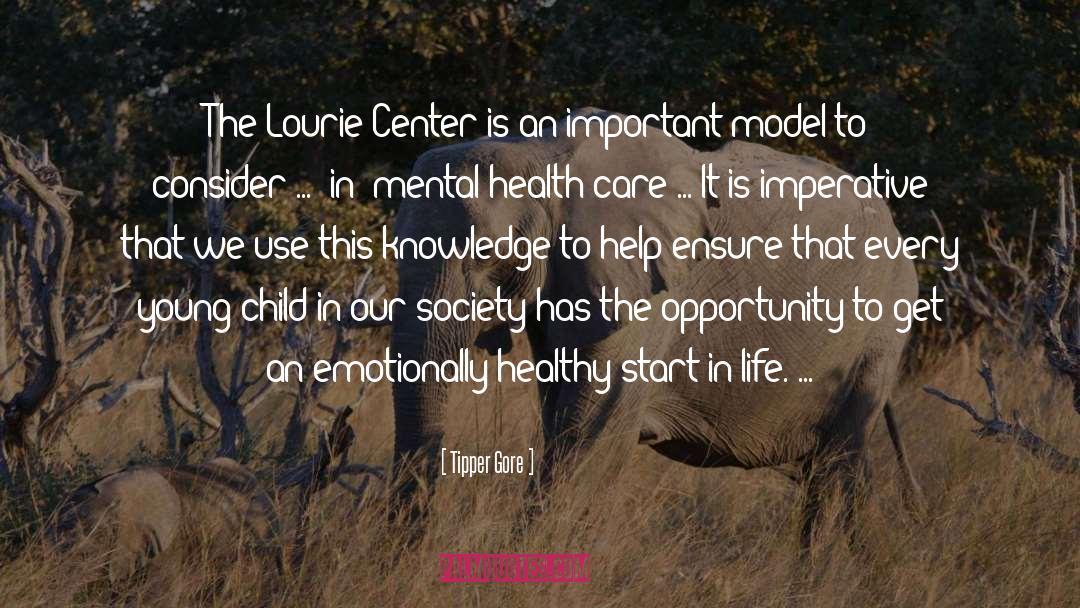 Tipper Gore Quotes: The Lourie Center is an