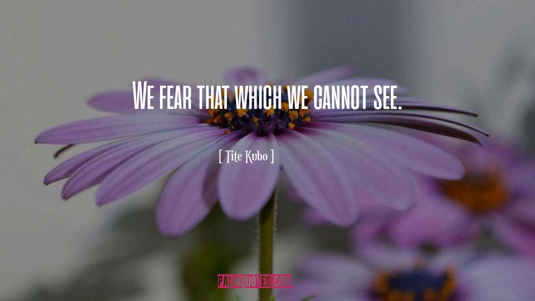 Tite Kubo Quotes: We fear that which we