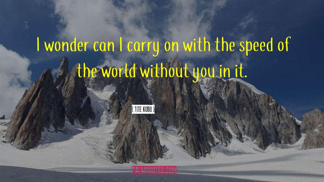 Tite Kubo Quotes: I wonder can I carry