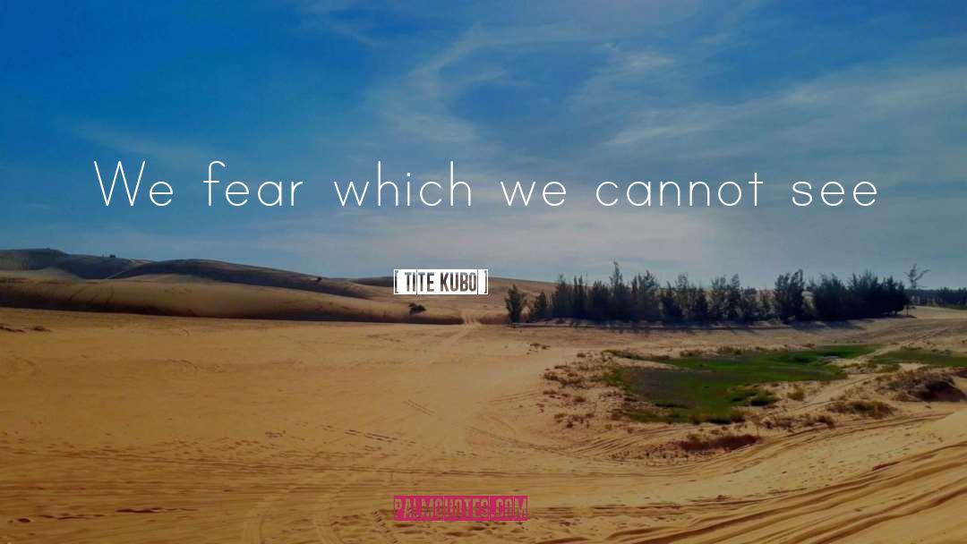 Tite Kubo Quotes: We fear which we cannot