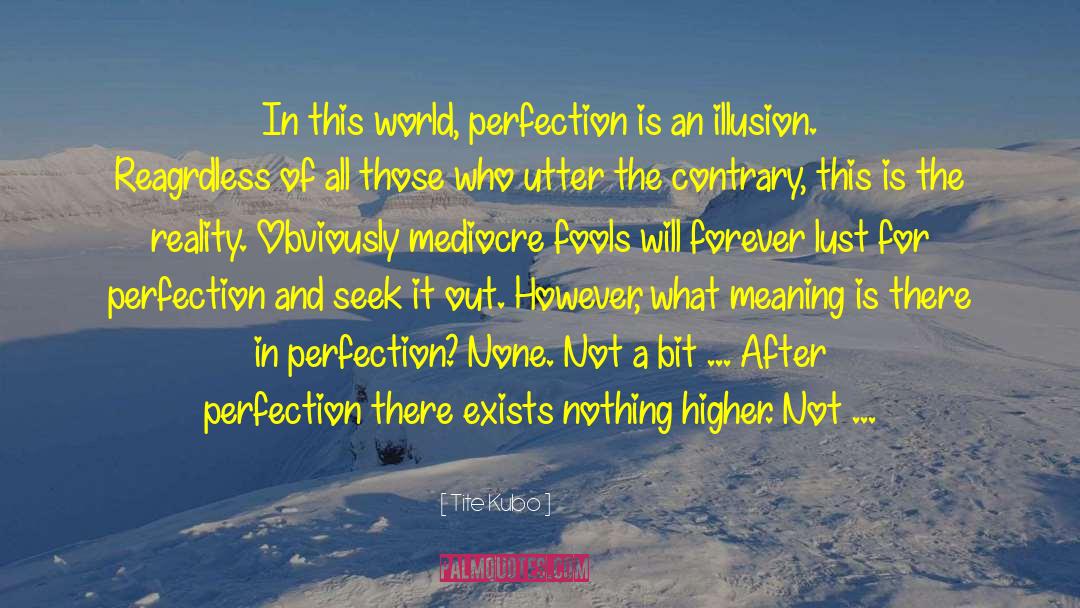 Tite Kubo Quotes: In this world, perfection is