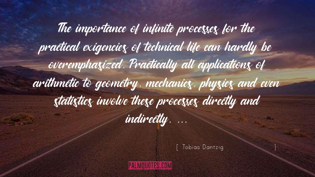 Tobias Dantzig Quotes: The importance of infinite processes