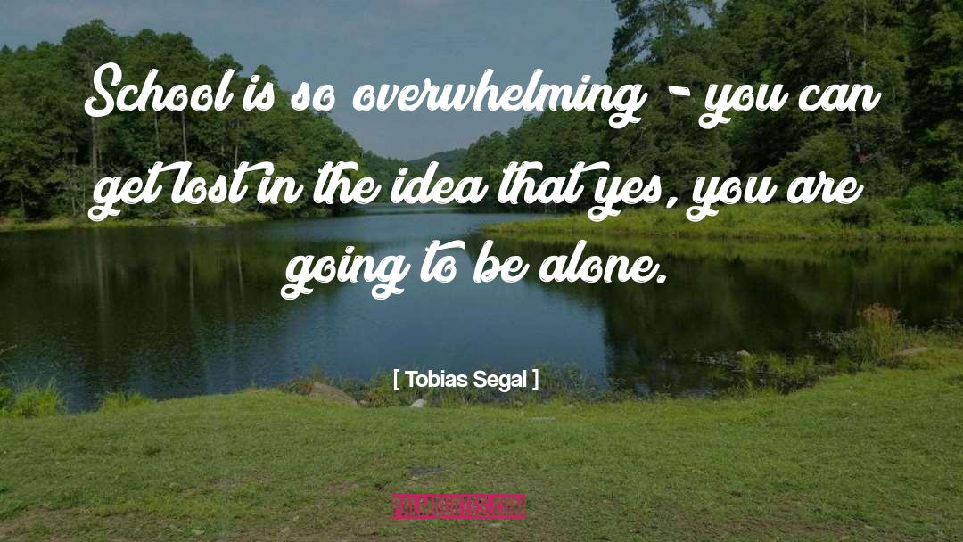 Tobias Segal Quotes: School is so overwhelming -