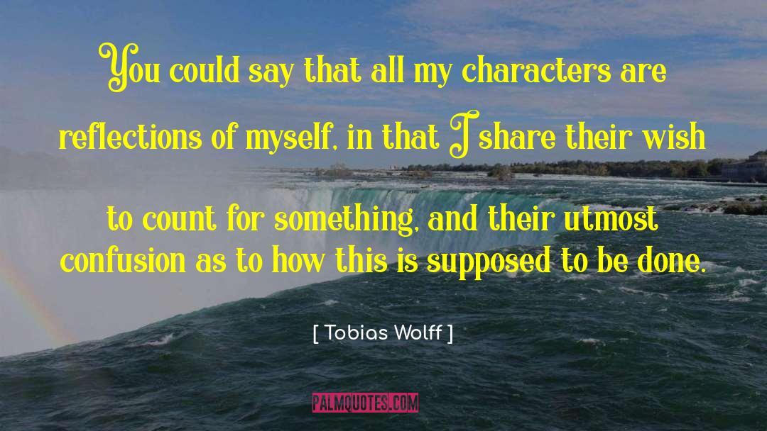 Tobias Wolff Quotes: You could say that all