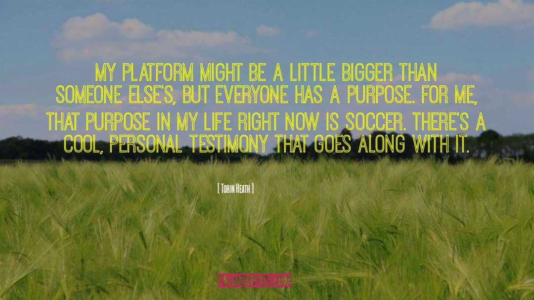 Tobin Heath Quotes: My platform might be a