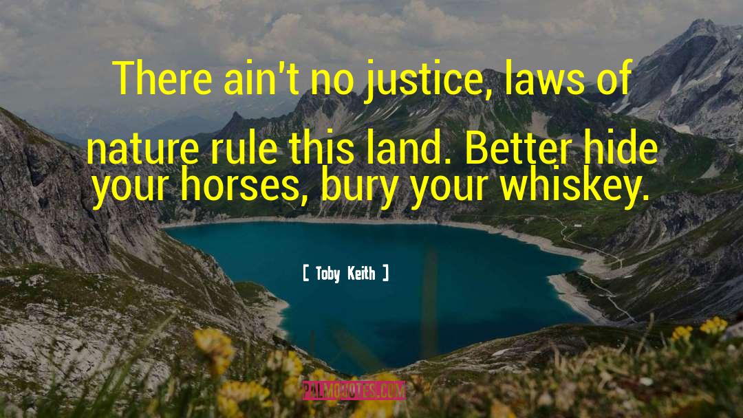 Toby Keith Quotes: There ain't no justice, laws