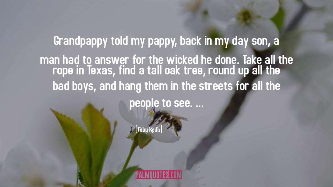 Toby Keith Quotes: Grandpappy told my pappy, back