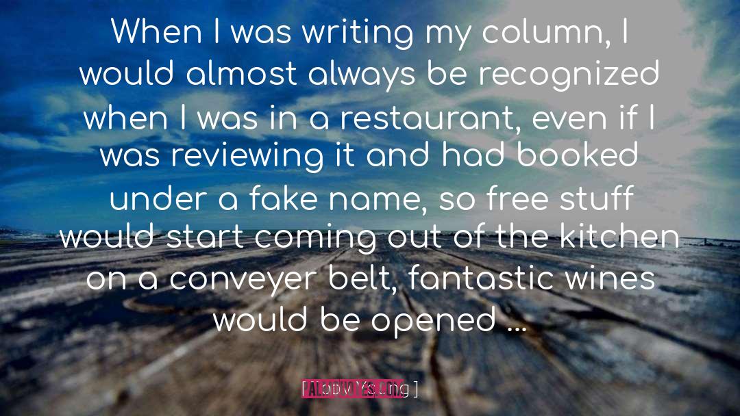 Toby Young Quotes: When I was writing my