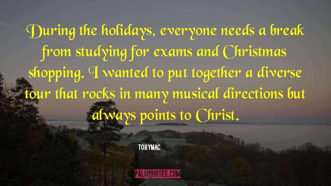 TobyMac Quotes: During the holidays, everyone needs