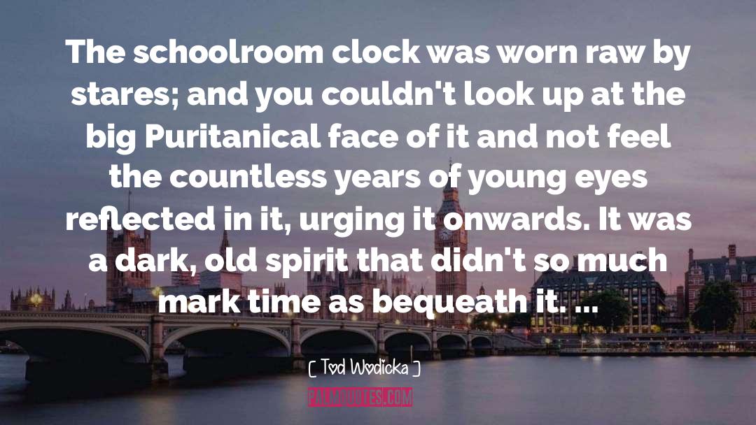 Tod Wodicka Quotes: The schoolroom clock was worn