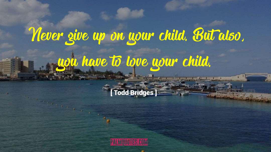 Todd Bridges Quotes: Never give up on your