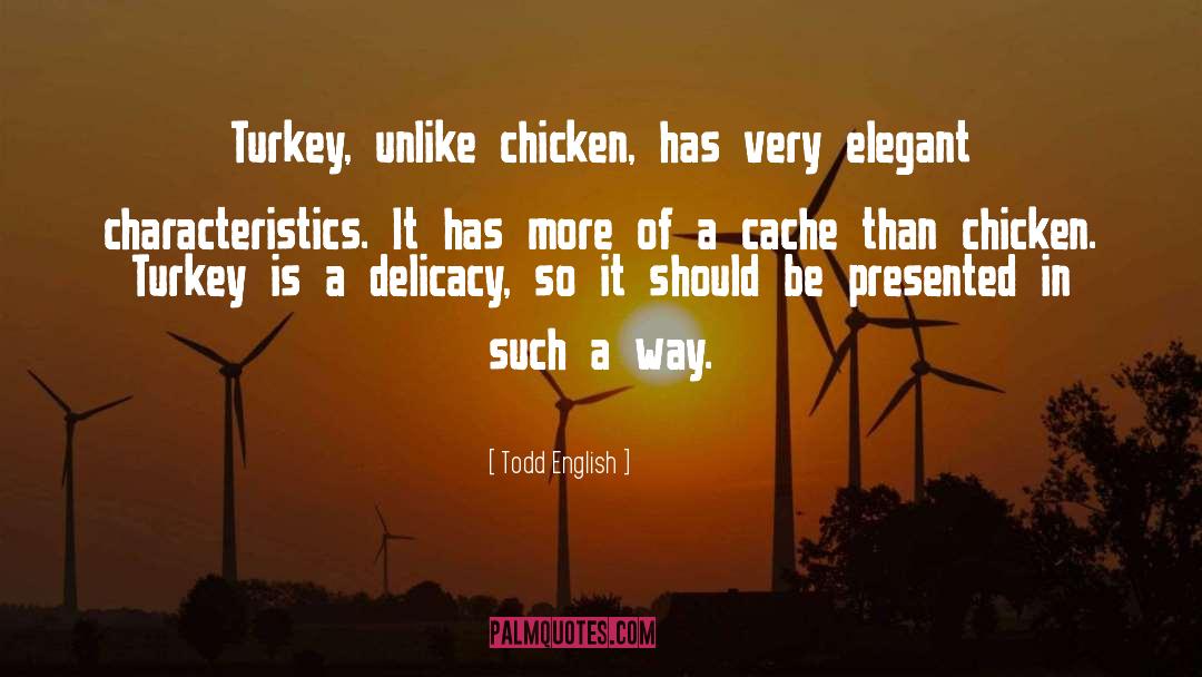 Todd English Quotes: Turkey, unlike chicken, has very