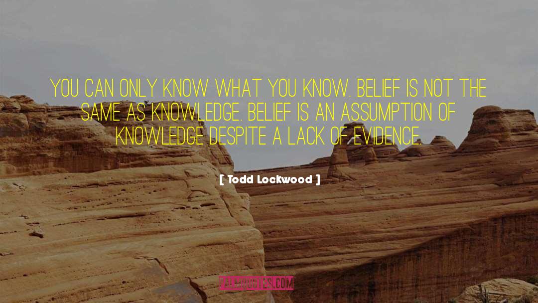 Todd Lockwood Quotes: You can only know what