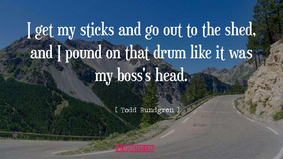 Todd Rundgren Quotes: I get my sticks and