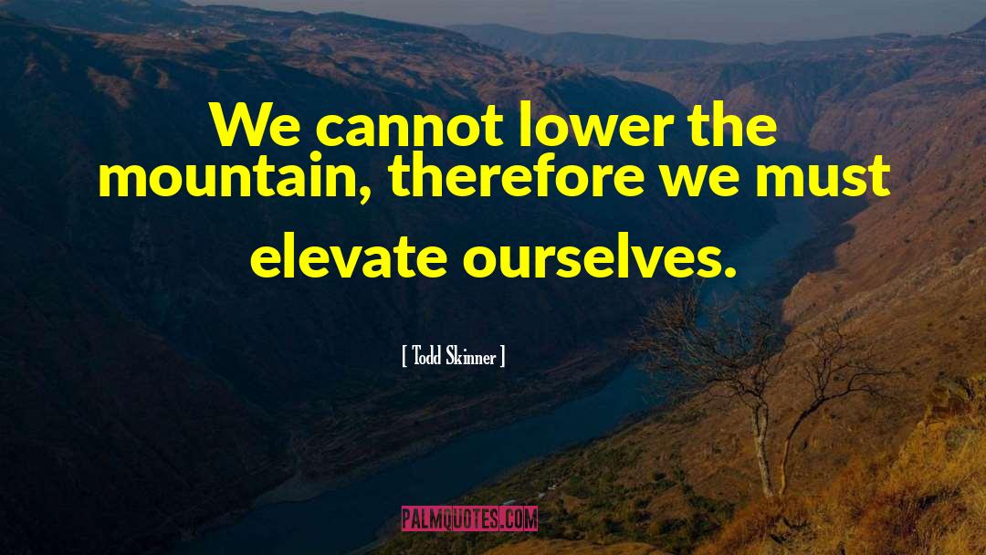 Todd Skinner Quotes: We cannot lower the mountain,
