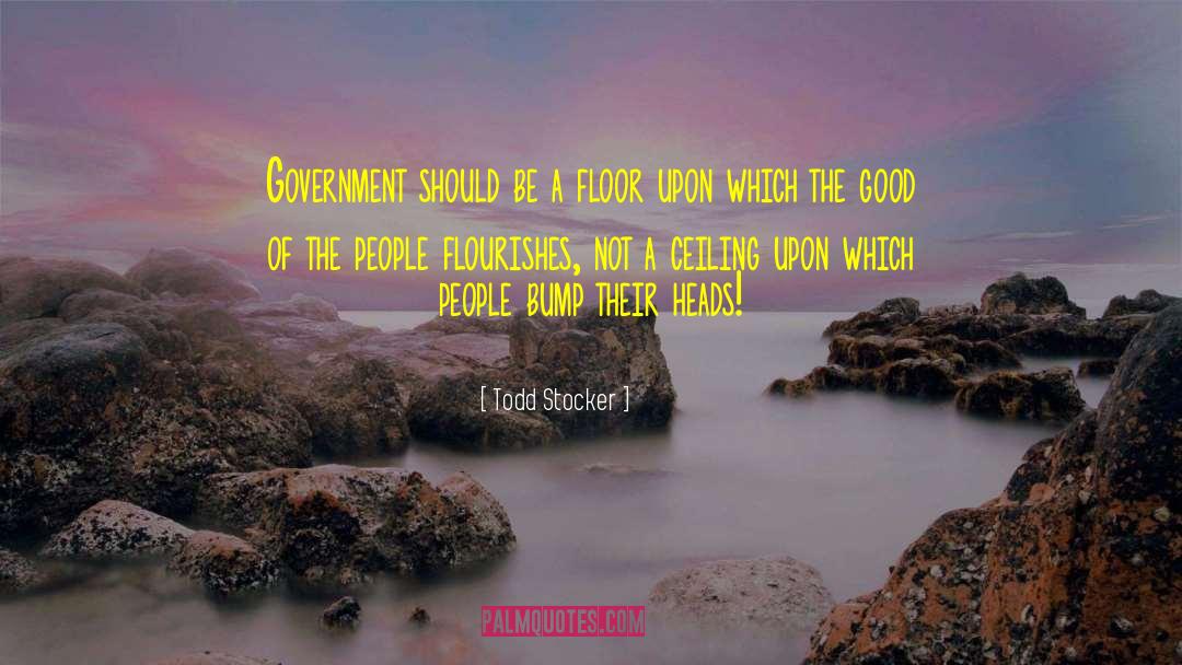 Todd Stocker Quotes: Government should be a floor