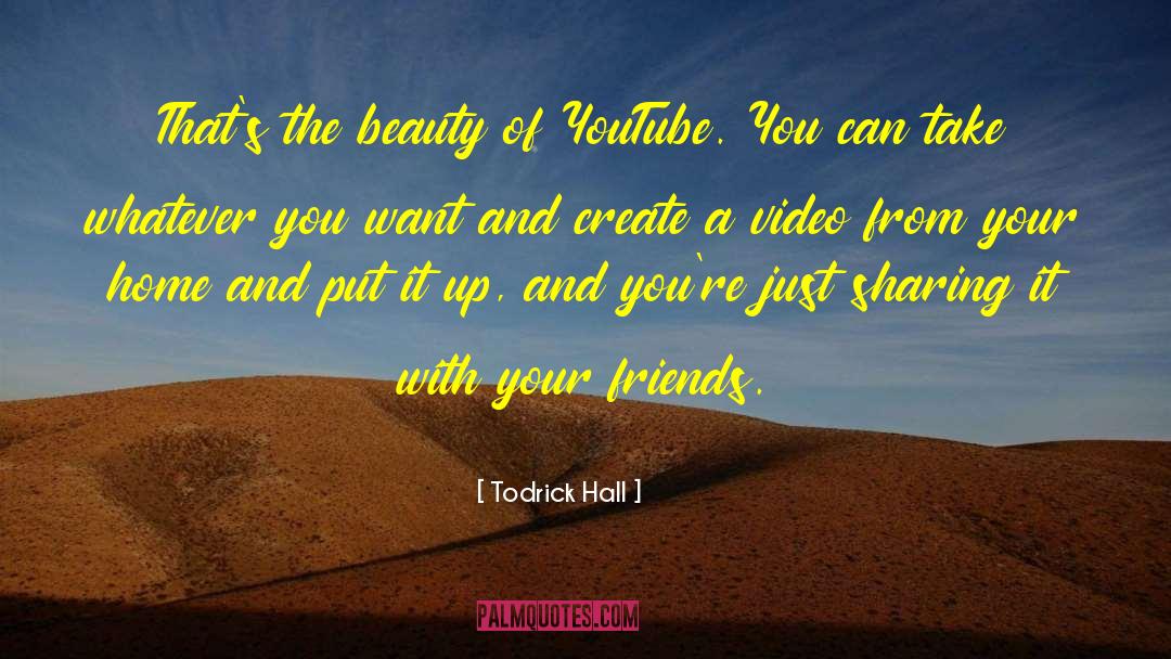 Todrick Hall Quotes: That's the beauty of YouTube.