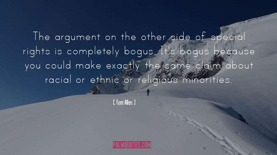 Tom Allen Quotes: The argument on the other