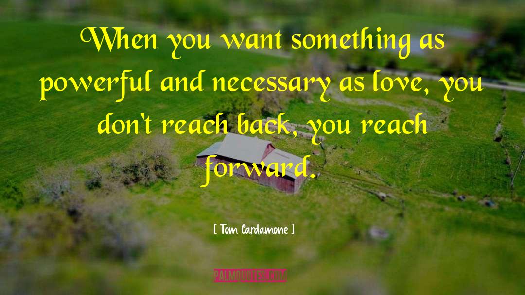 Tom Cardamone Quotes: When you want something as