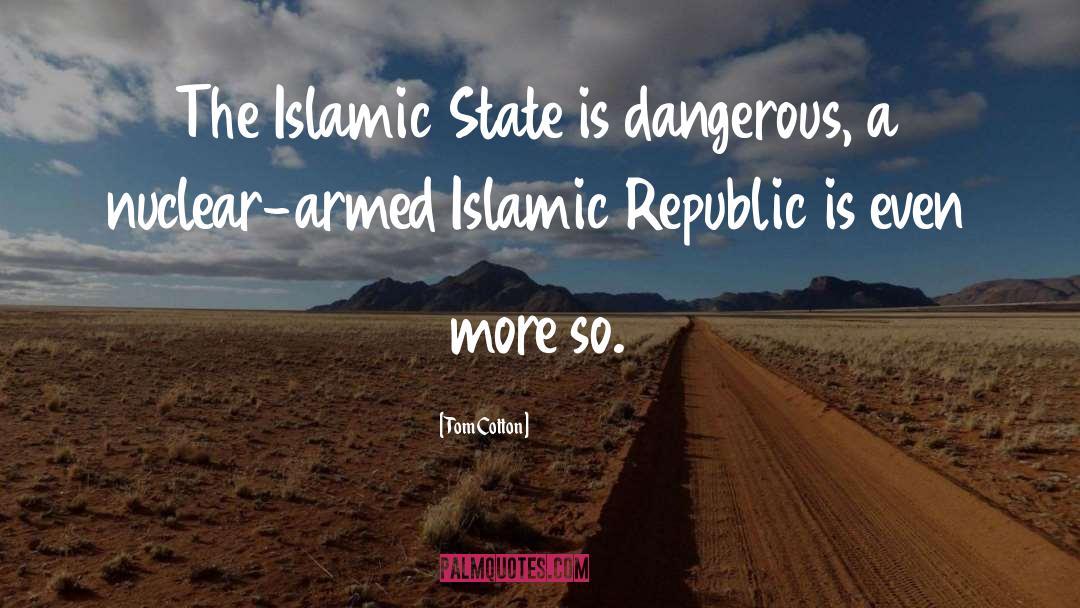 Tom Cotton Quotes: The Islamic State is dangerous,