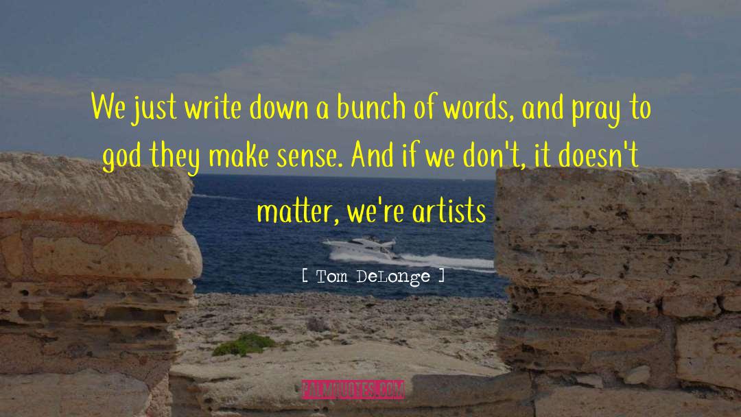 Tom DeLonge Quotes: We just write down a