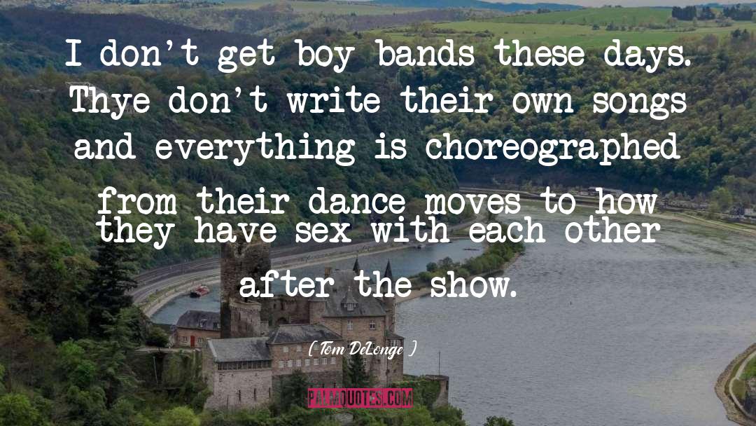 Tom DeLonge Quotes: I don't get boy bands
