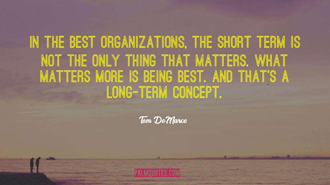 Tom DeMarco Quotes: in the best organizations, the