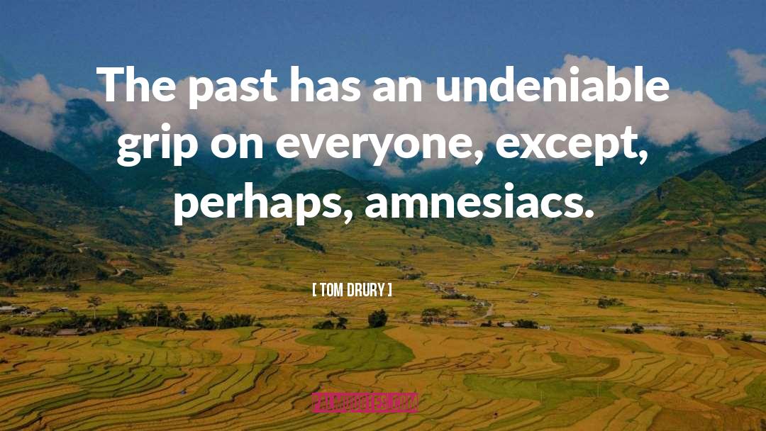 Tom Drury Quotes: The past has an undeniable