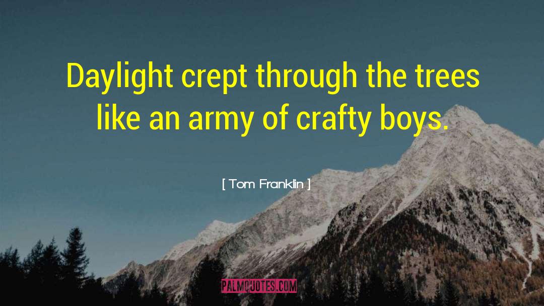 Tom Franklin Quotes: Daylight crept through the trees