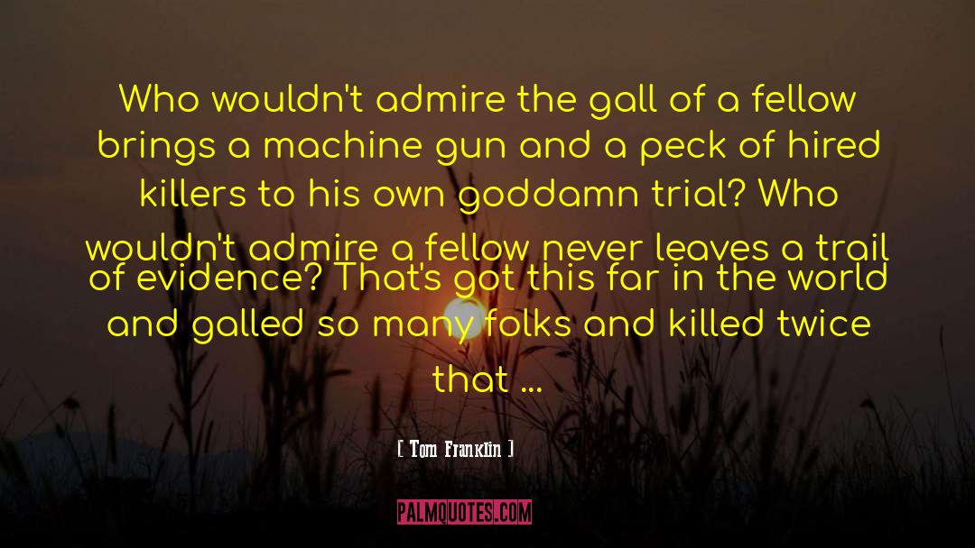 Tom Franklin Quotes: Who wouldn't admire the gall