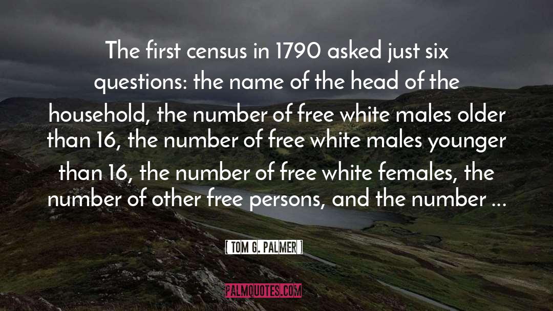 Tom G. Palmer Quotes: The first census in 1790