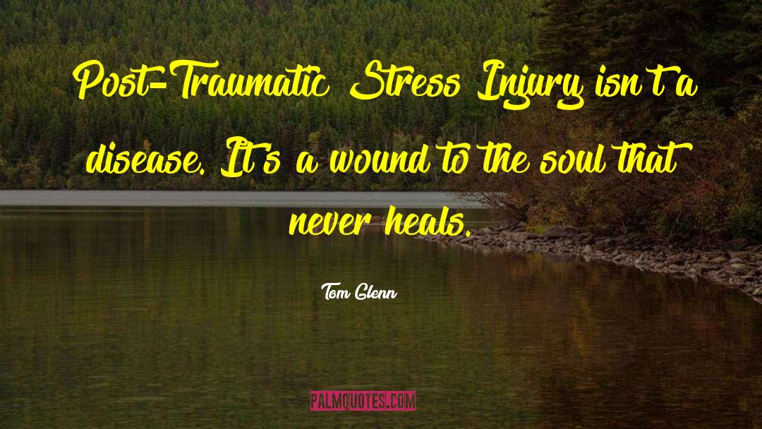 Tom Glenn Quotes: Post-Traumatic Stress Injury isn't a