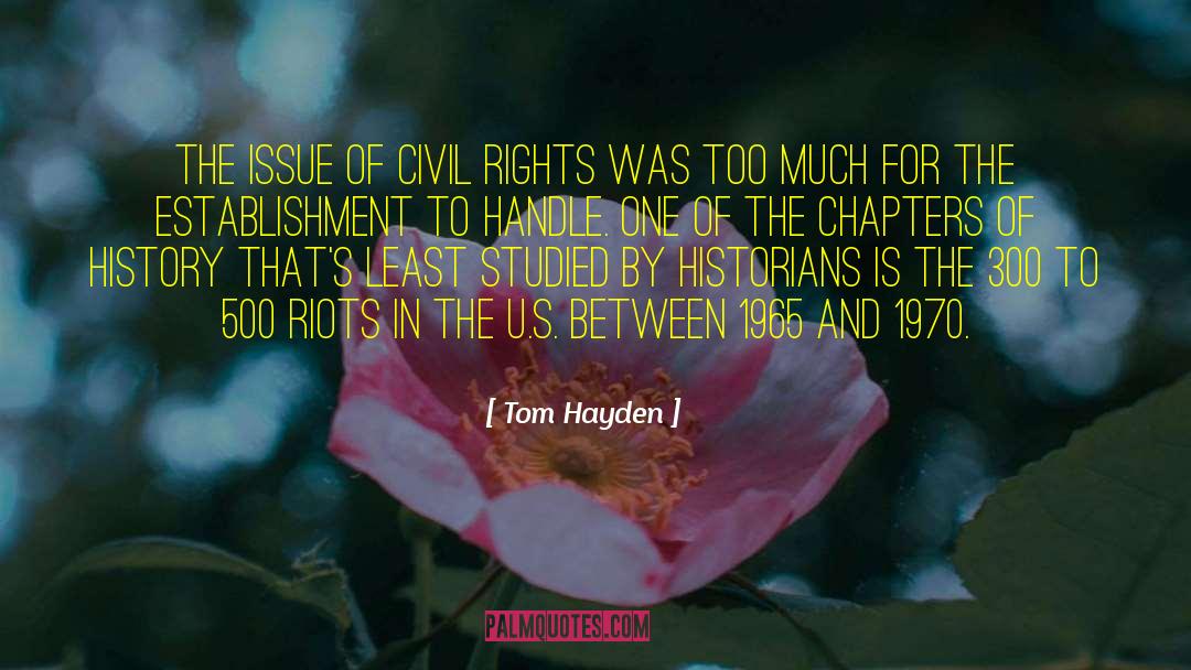 Tom Hayden Quotes: The issue of civil rights