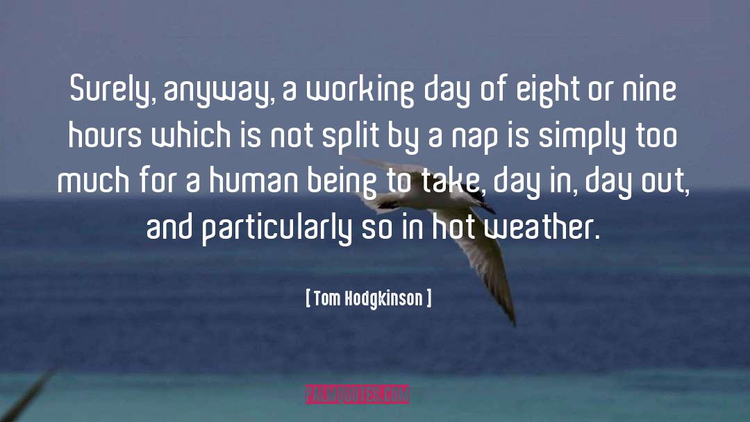 Tom Hodgkinson Quotes: Surely, anyway, a working day