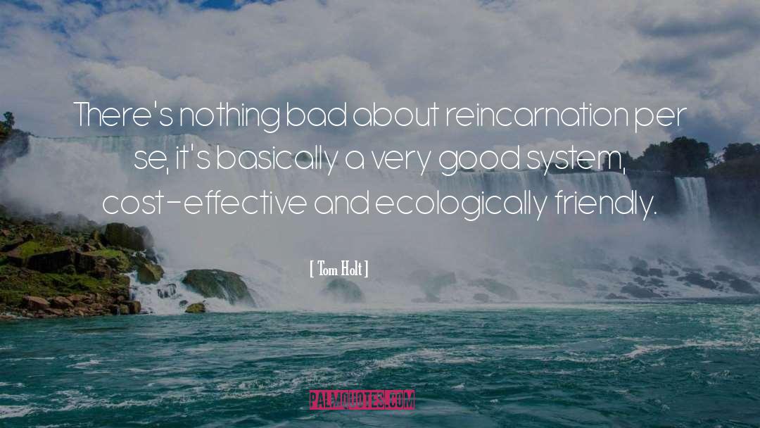 Tom Holt Quotes: There's nothing bad about reincarnation