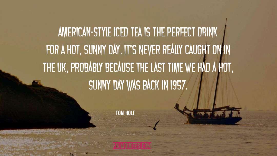 Tom Holt Quotes: American-style iced tea is the