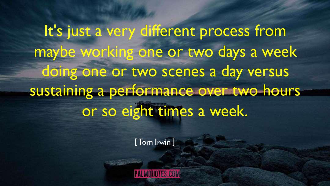 Tom Irwin Quotes: It's just a very different