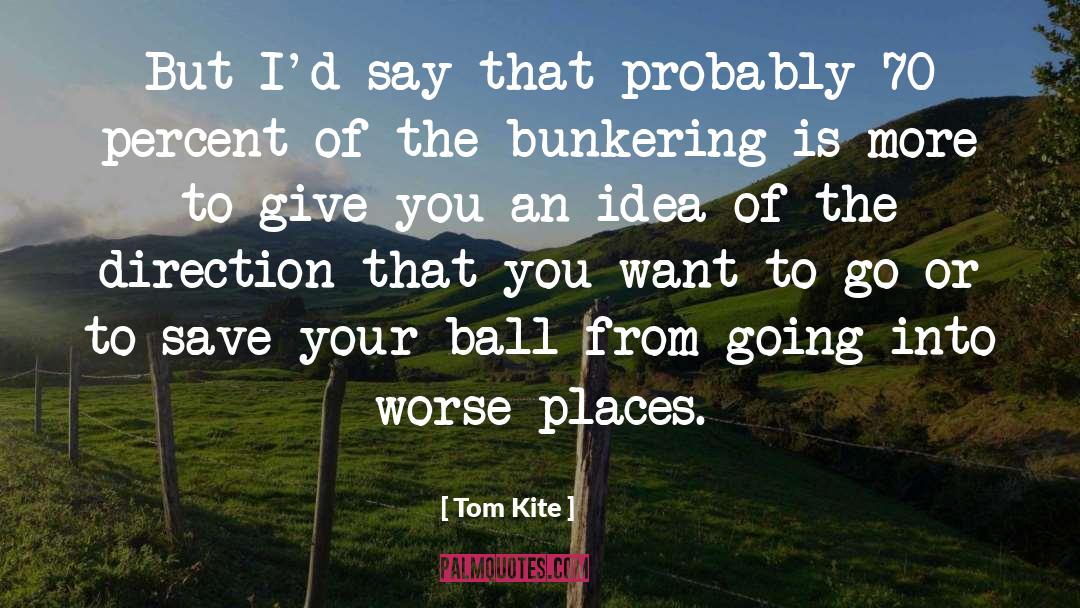 Tom Kite Quotes: But I'd say that probably