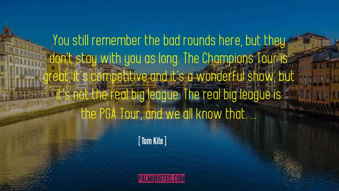 Tom Kite Quotes: You still remember the bad