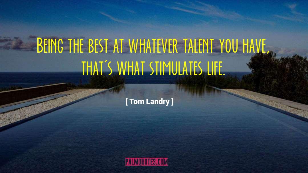 Tom Landry Quotes: Being the best at whatever