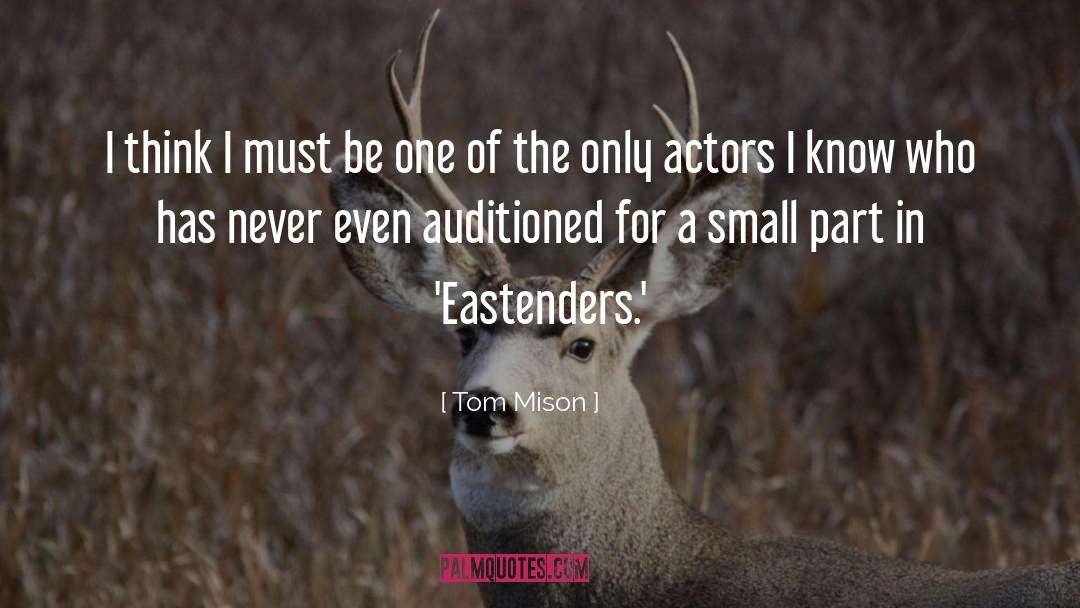 Tom Mison Quotes: I think I must be