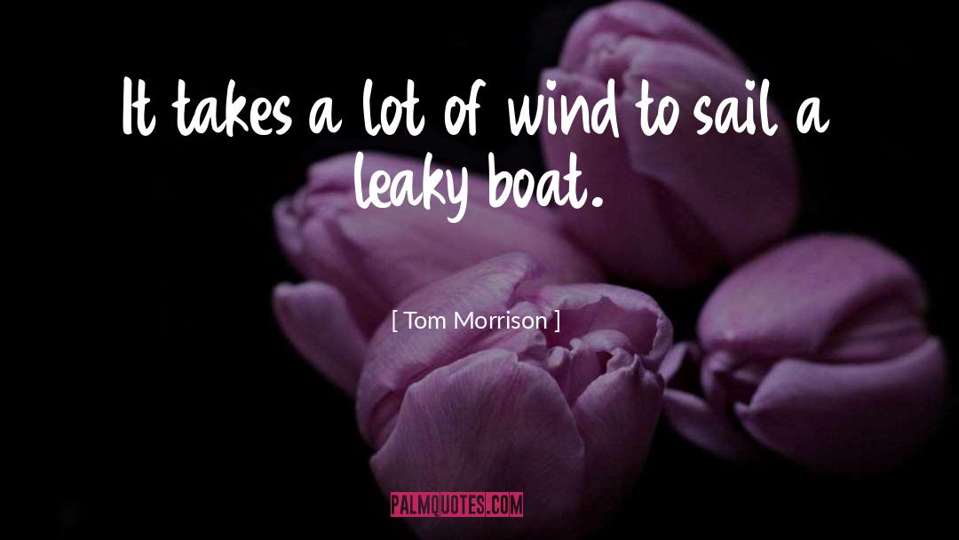 Tom Morrison Quotes: It takes a lot of