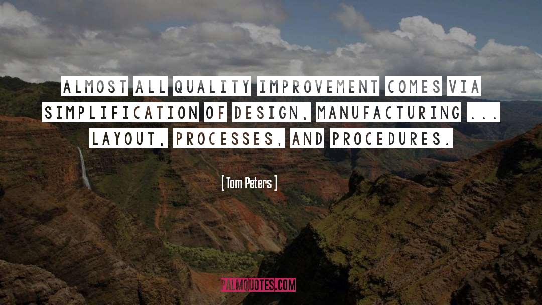 Tom Peters Quotes: Almost all quality improvement comes