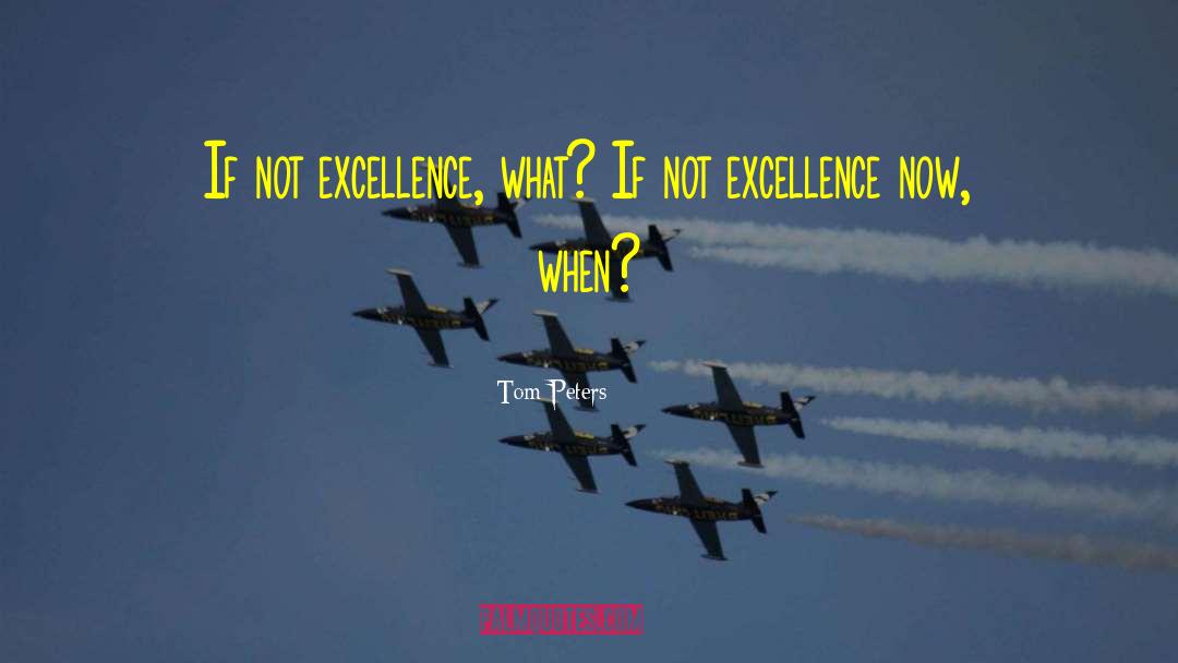Tom Peters Quotes: If not excellence, what? If