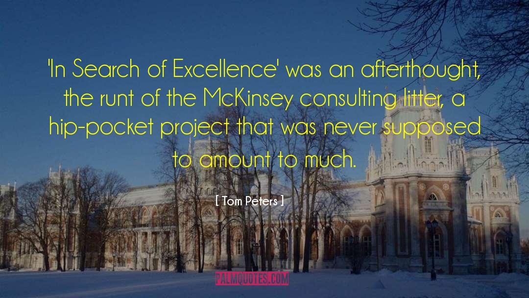 Tom Peters Quotes: 'In Search of Excellence' was