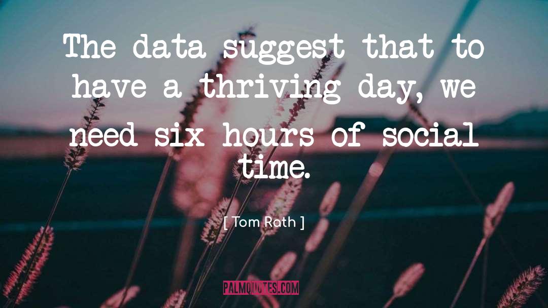 Tom Rath Quotes: The data suggest that to