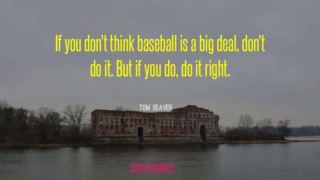 Tom Seaver Quotes: If you don't think baseball