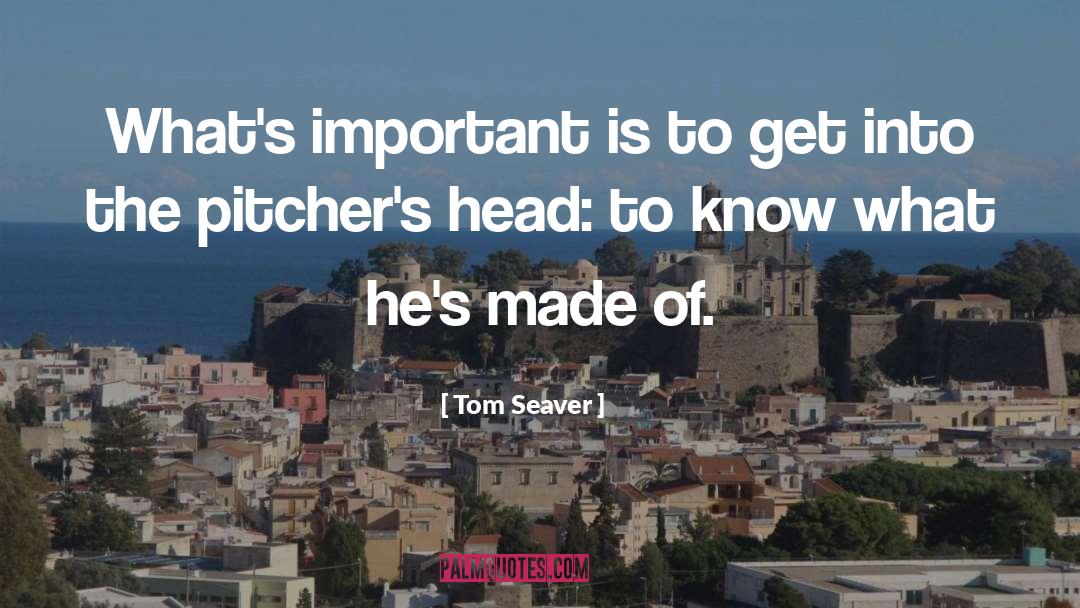 Tom Seaver Quotes: What's important is to get